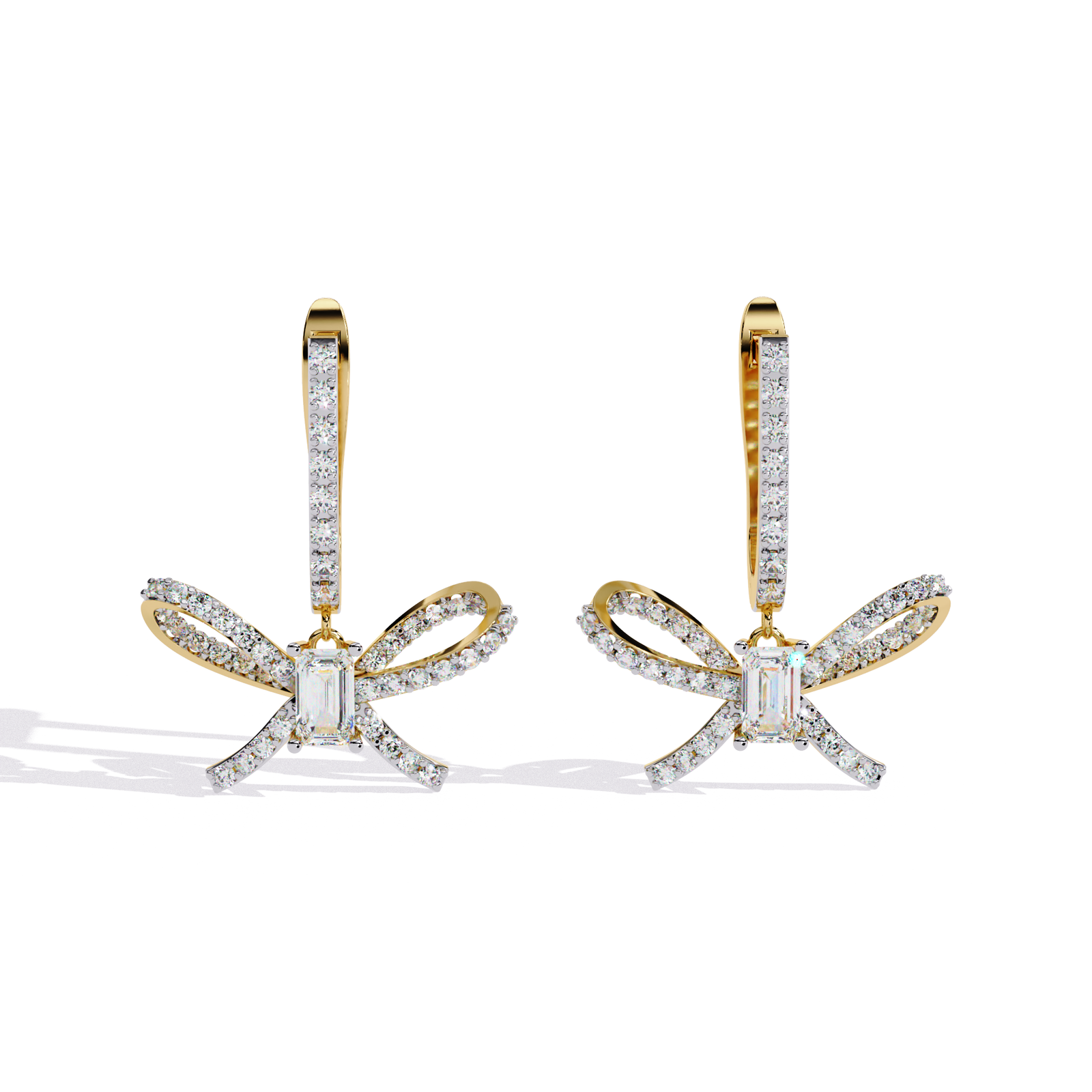 Diamond Dragonfly Drop Earrings