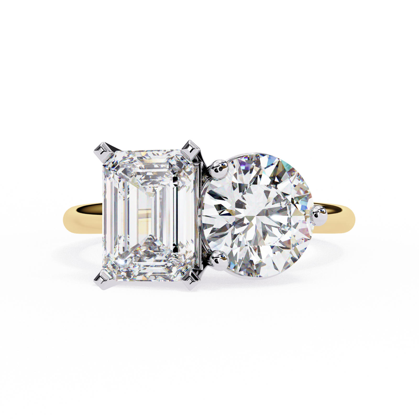 Emerald & Pear Duo Diamond Ring