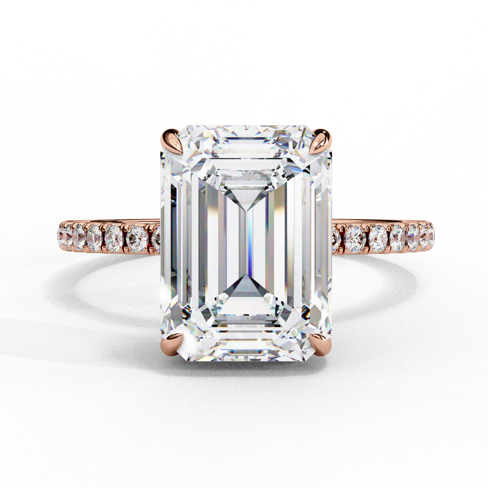 Luxury Emerald-Cut Diamond Solitaire Ring