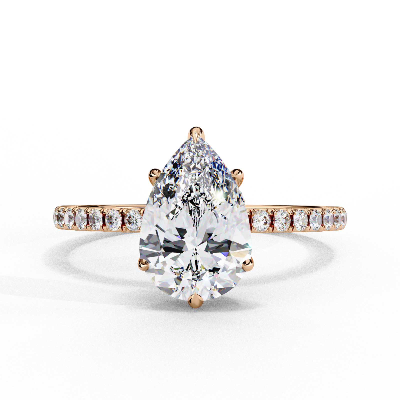Elegant Pear-Shaped Diamond Ring
