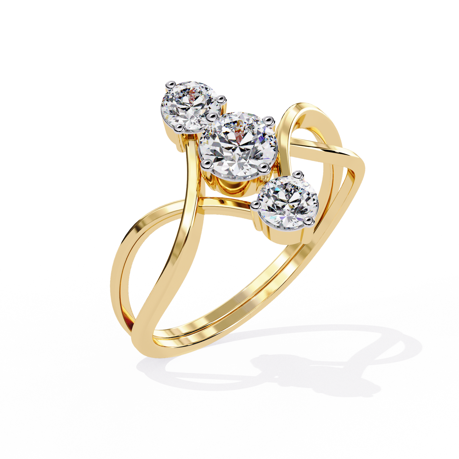 Royal Grace Three-Stone Diamond Ring