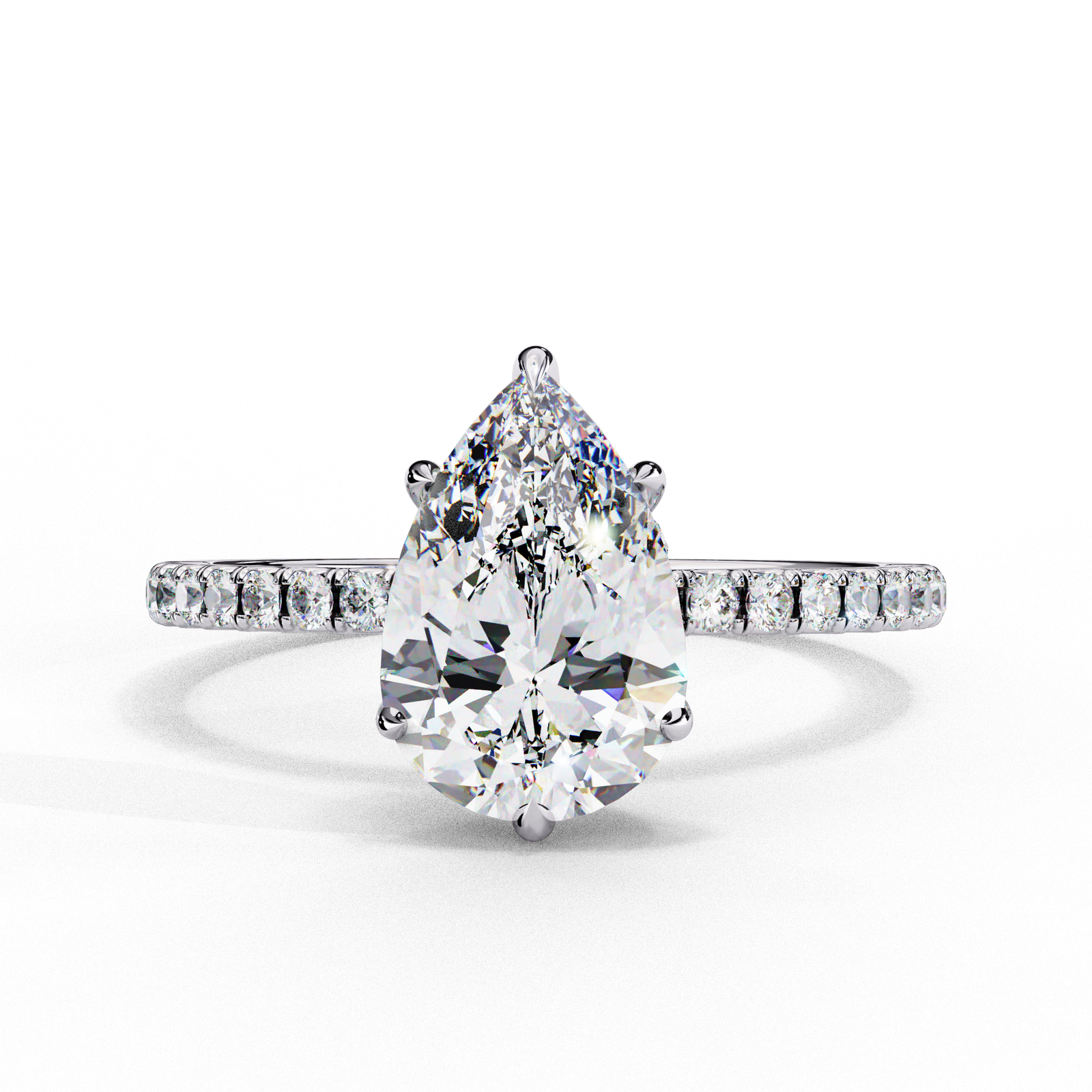 Elegant Pear-Shaped Diamond Ring