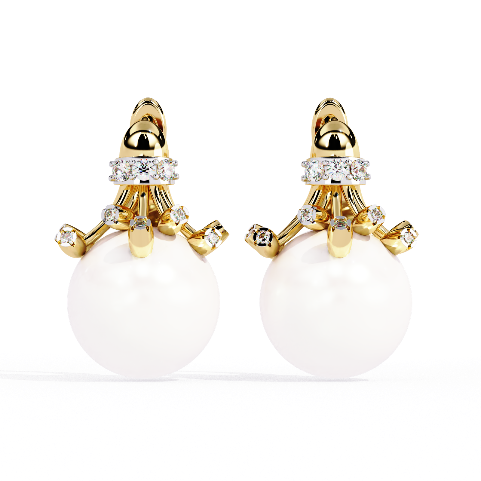 Royal Glow Pearl Moti Bali Studs Earrings