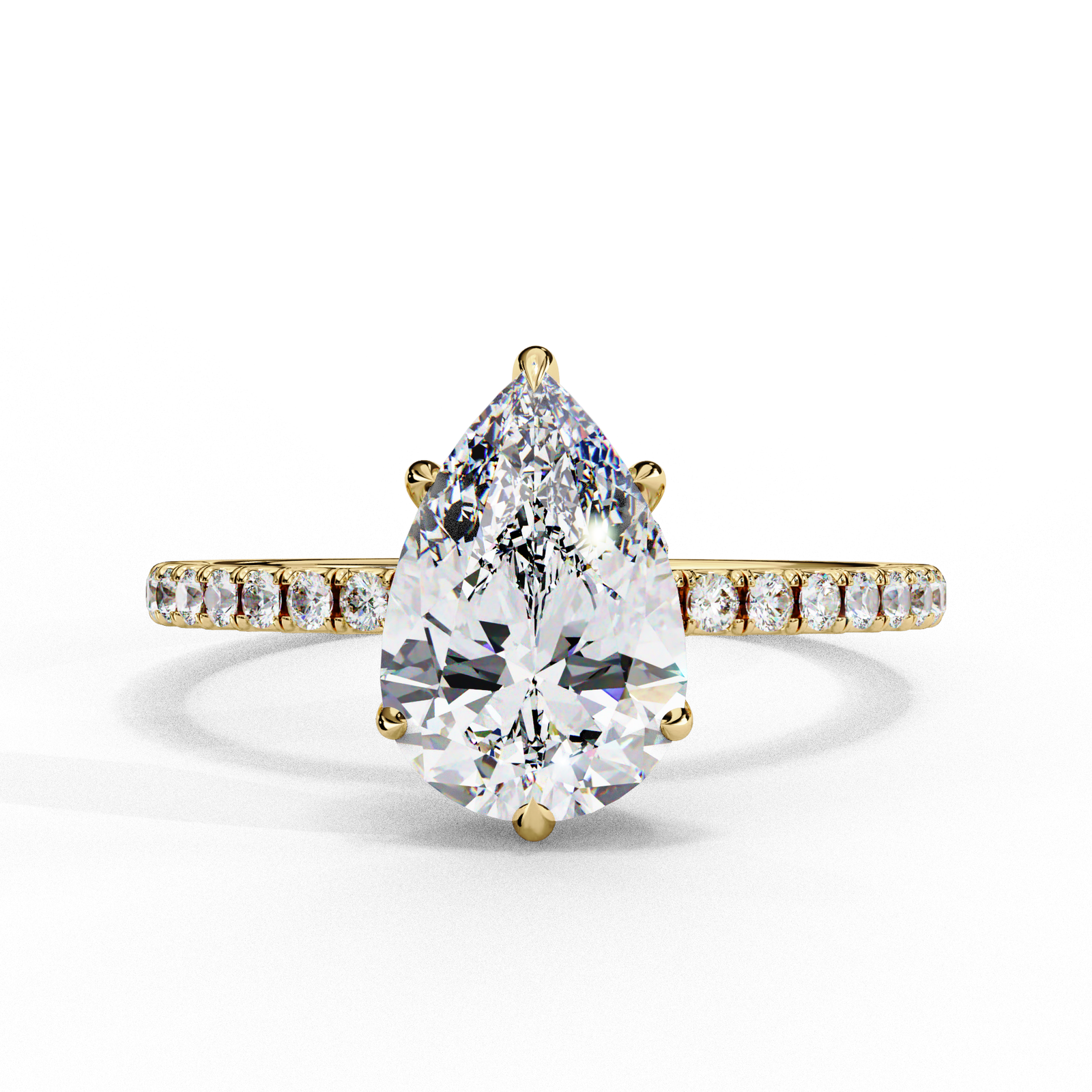Elegant Pear-Shaped Diamond Ring