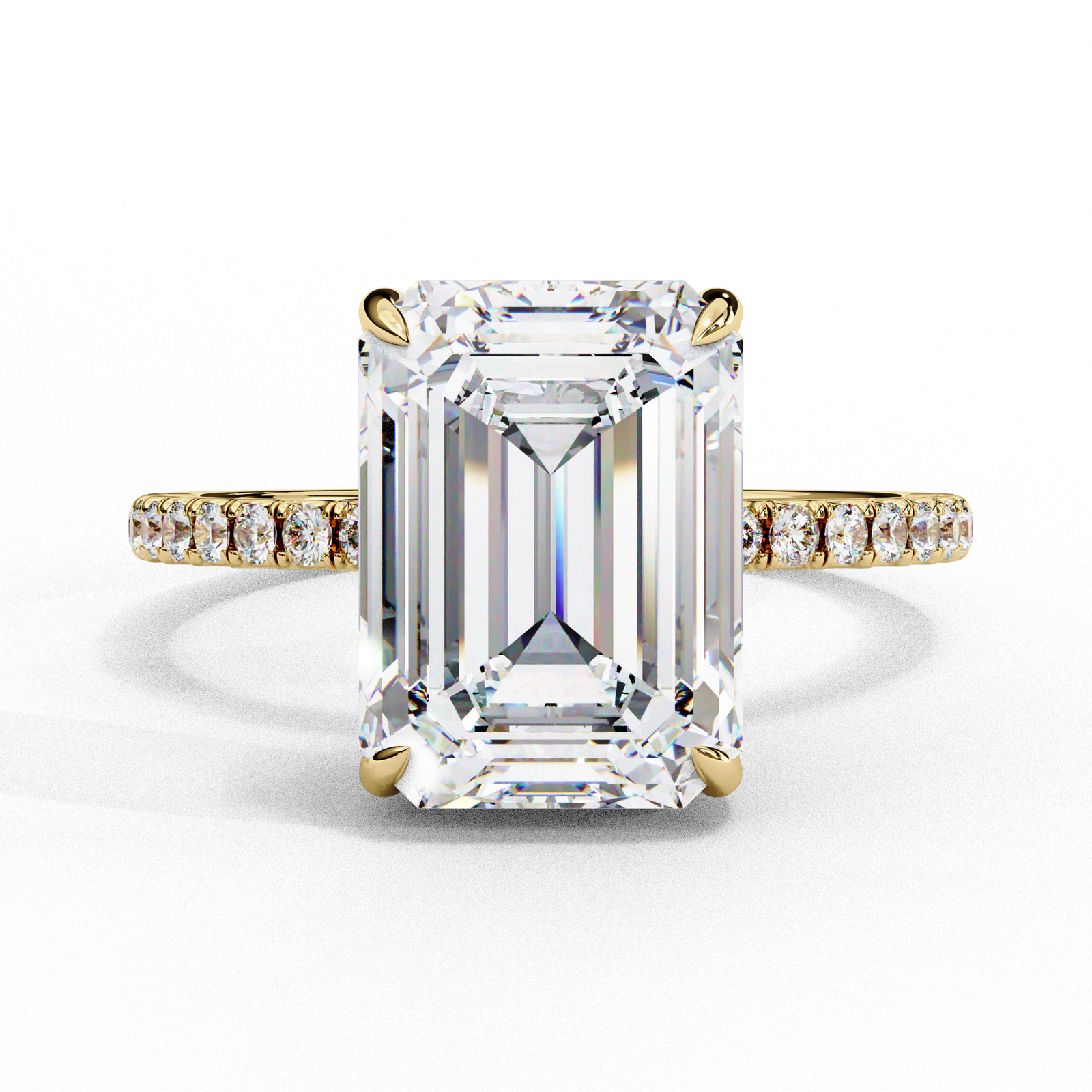 Luxury Emerald-Cut Diamond Solitaire Ring